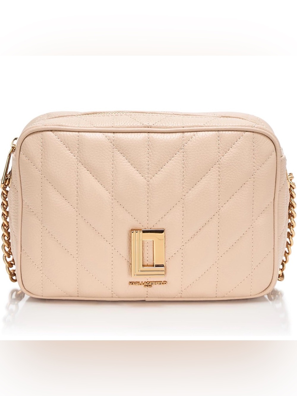 KARL LAGERFELD Paris Women's Lafayette Camera Crossbody Leather Bag